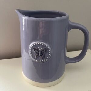 Teleflora Sweetest Flutter Purple Mauve Butterfly Pitcher Style Vase